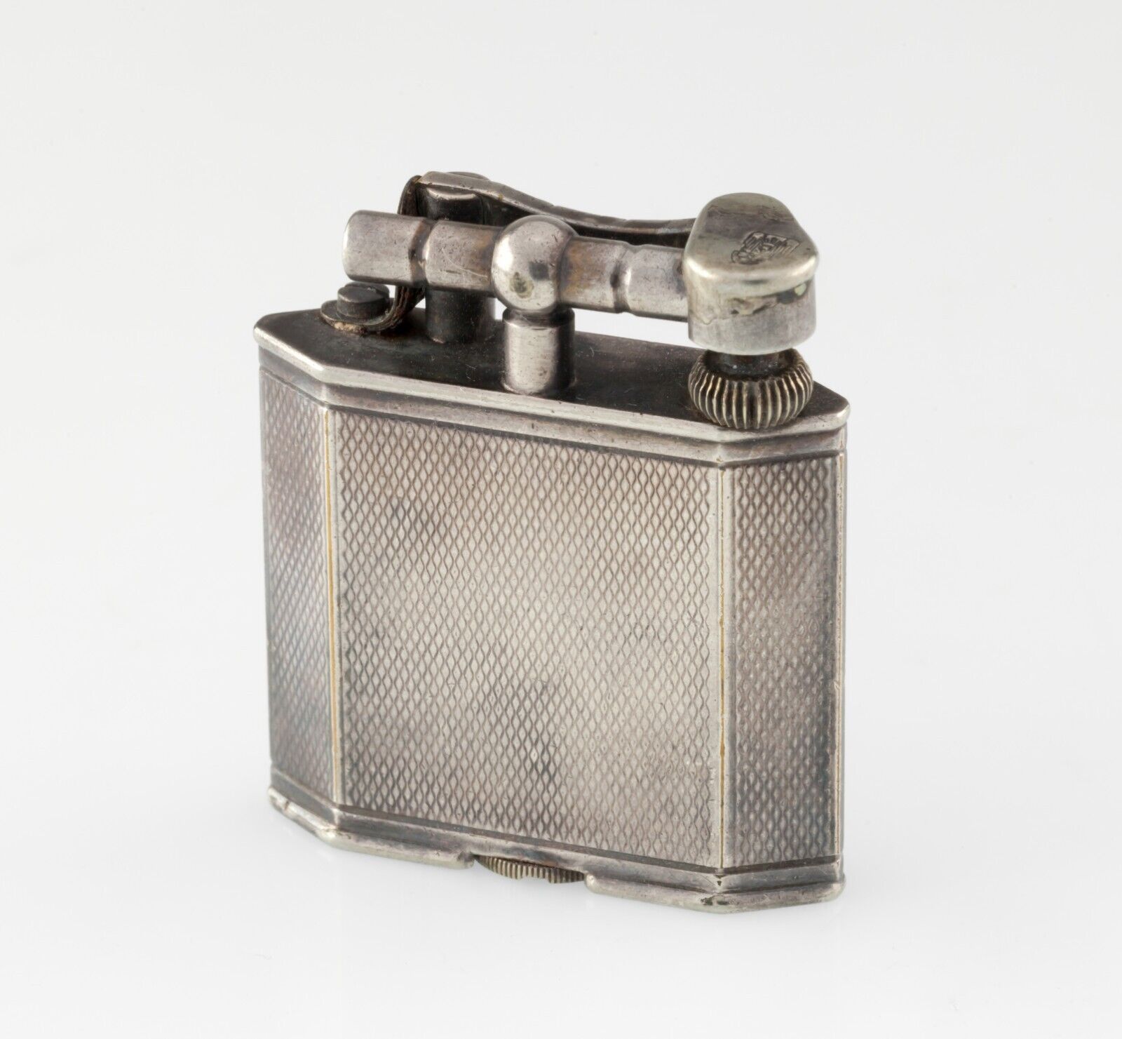 Dunhill Silver Plated Lighter With Diamond Pattern 143752 – DMND 