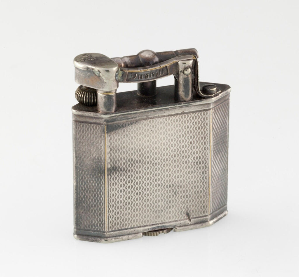 Dunhill Silver Plated Lighter With Diamond Pattern 143752