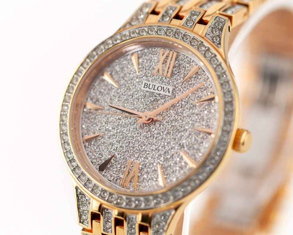 Bulova Women's Phantom Quartz Swarovski Crystal Wrist Watch 98L235