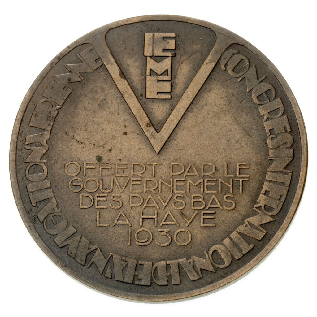 1930 France - International Navigation Congress Bronze Medal 50mm