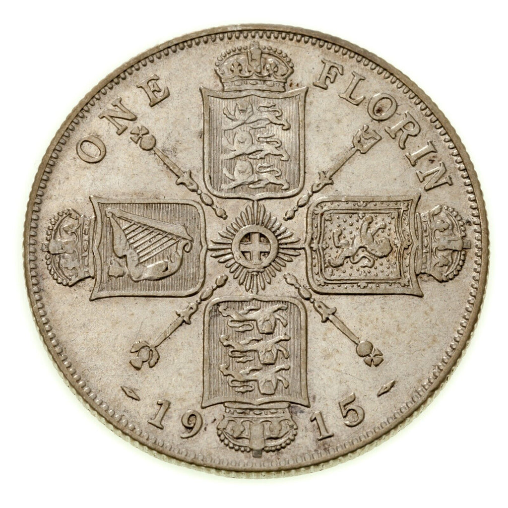 1915 Great Britain Florin in XF Condition KM 817