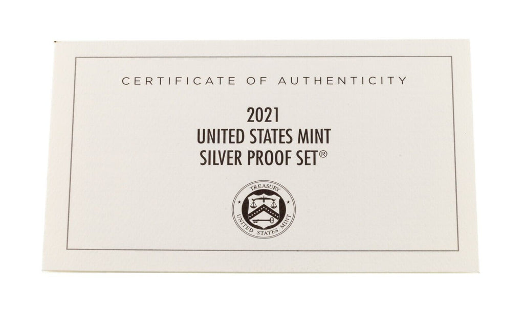 2021 US Mint Silver Proof Set in Original Box w/ CoA