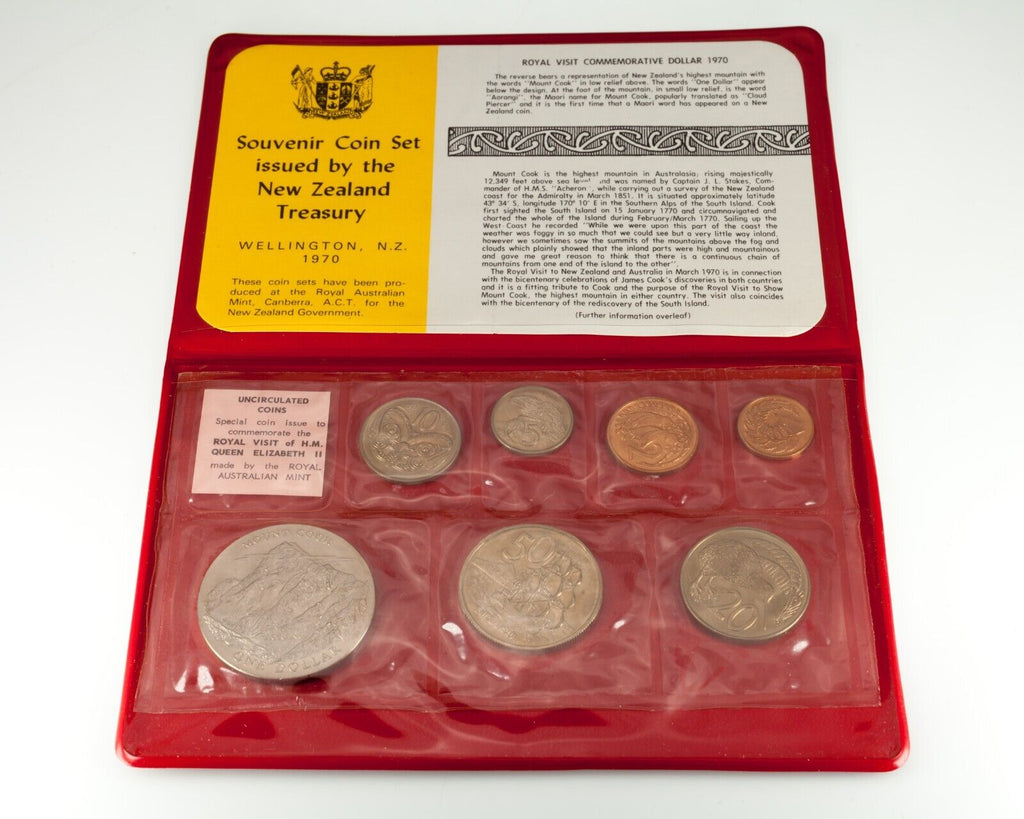 1965-1970 New Zealand Mint & Coin Sets lot of 3