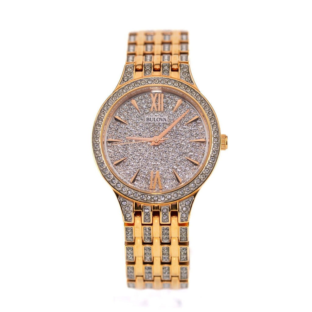 Bulova Women's Phantom Quartz Swarovski Crystal Wrist Watch 98L235