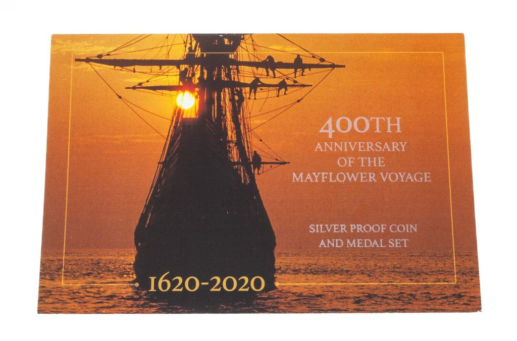 400th Anniversary of the Mayflower Voyage Silver Proof Coin + Medal Set
